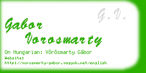 gabor vorosmarty business card