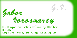 gabor vorosmarty business card